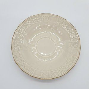 Coffee Cup Saucers Mikasa Fine Ivory Tivoli D1000 China Basket Weave Cream Tan